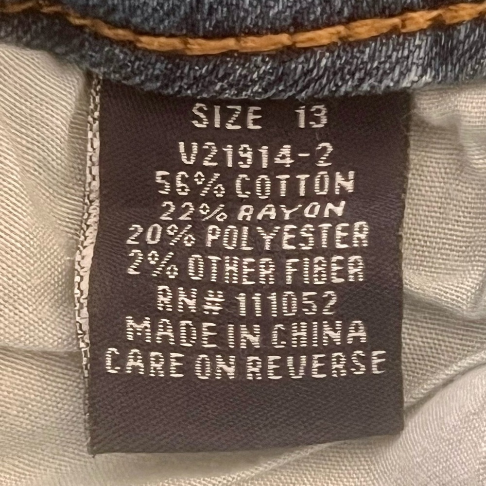 Vanilla Star Distressed Skinny Jeans Size 13 Mid Rise - Picture 2 of 6